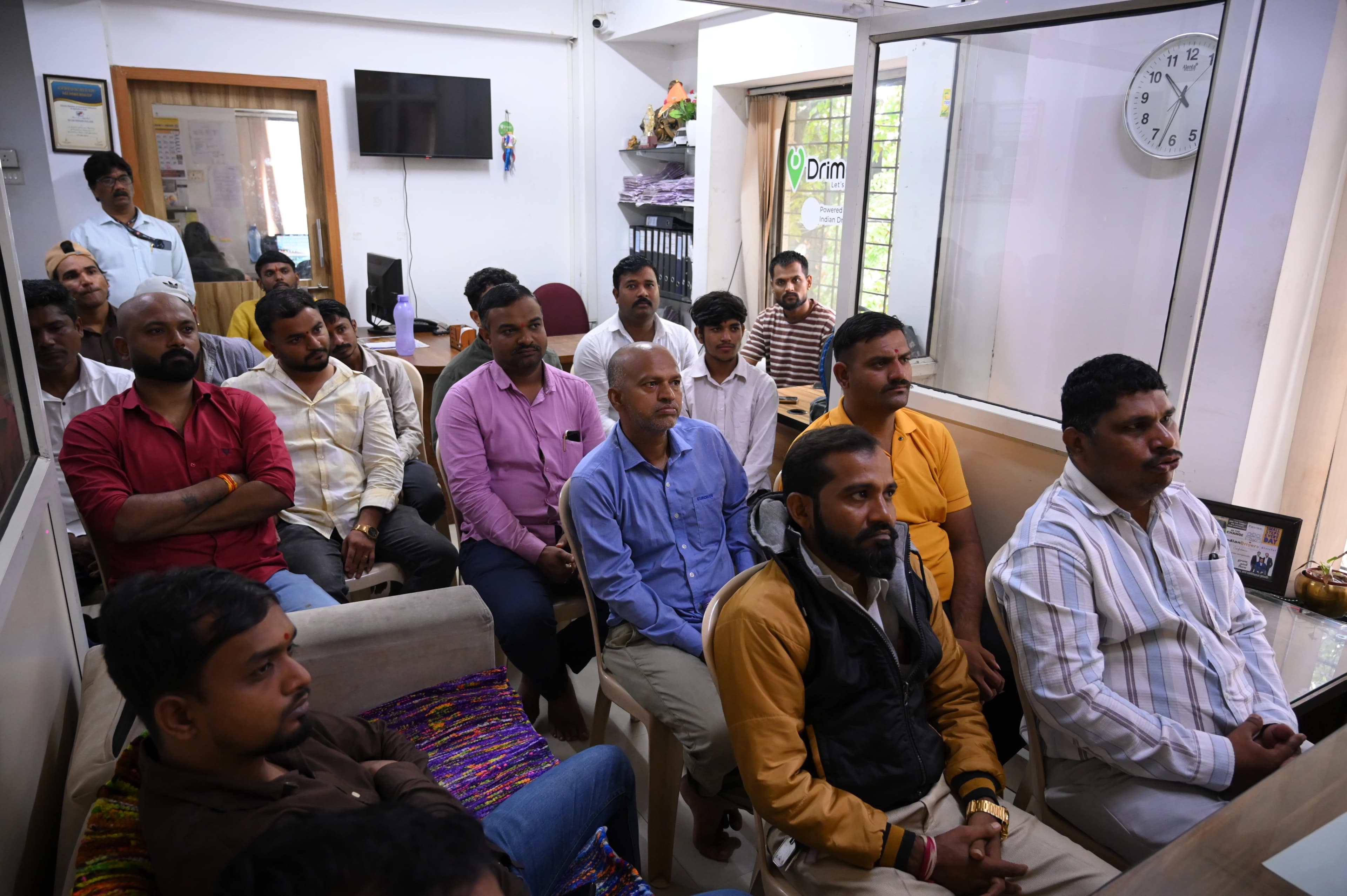 Community meeting with drivers